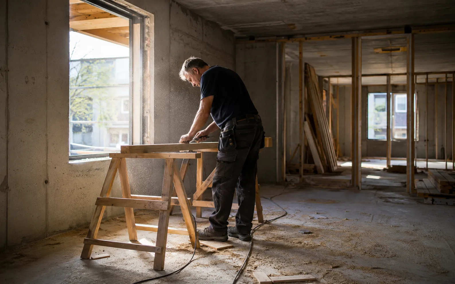 Werkvloer in de bouw & infra.